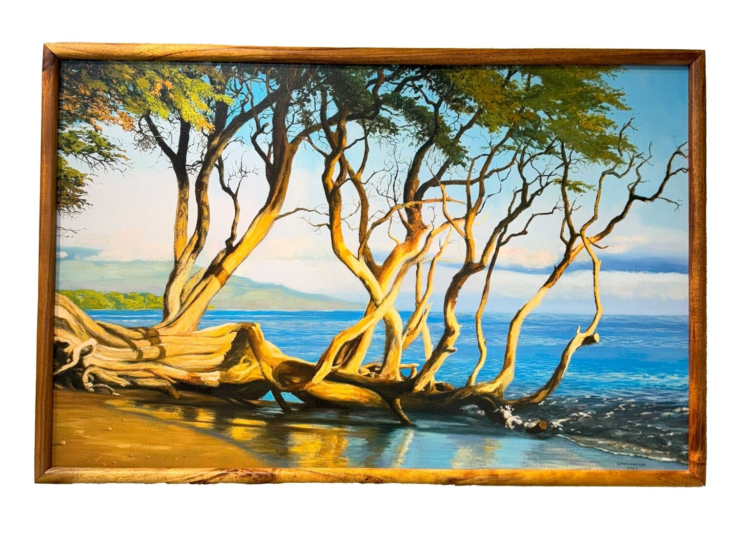 &quot;Living on the Edge&quot; - 22&quot; x 34&quot; Giclee with solid Koa frame