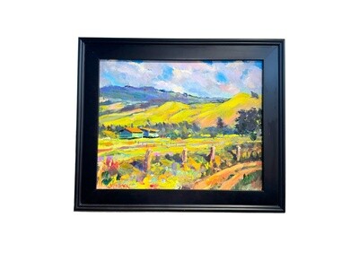 &quot;Waimea Hills&quot; - 20&quot; x 26&quot; Original Oil on Canvas with Wood Frame