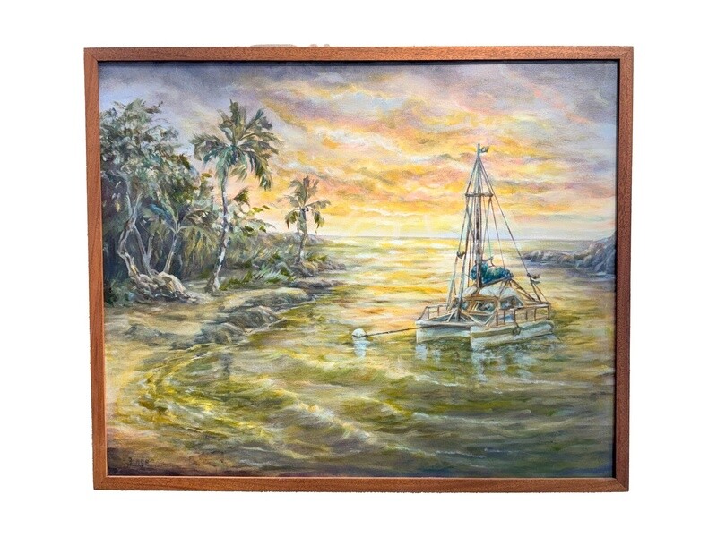 &quot;The Dream&quot; - 22&quot; x 28&quot; Original Oil on Canvas with Mahogany frame