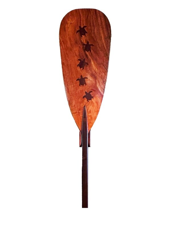 Honu Paddle made with Koa &amp; Milo Wood (Pacific Rosewood)
