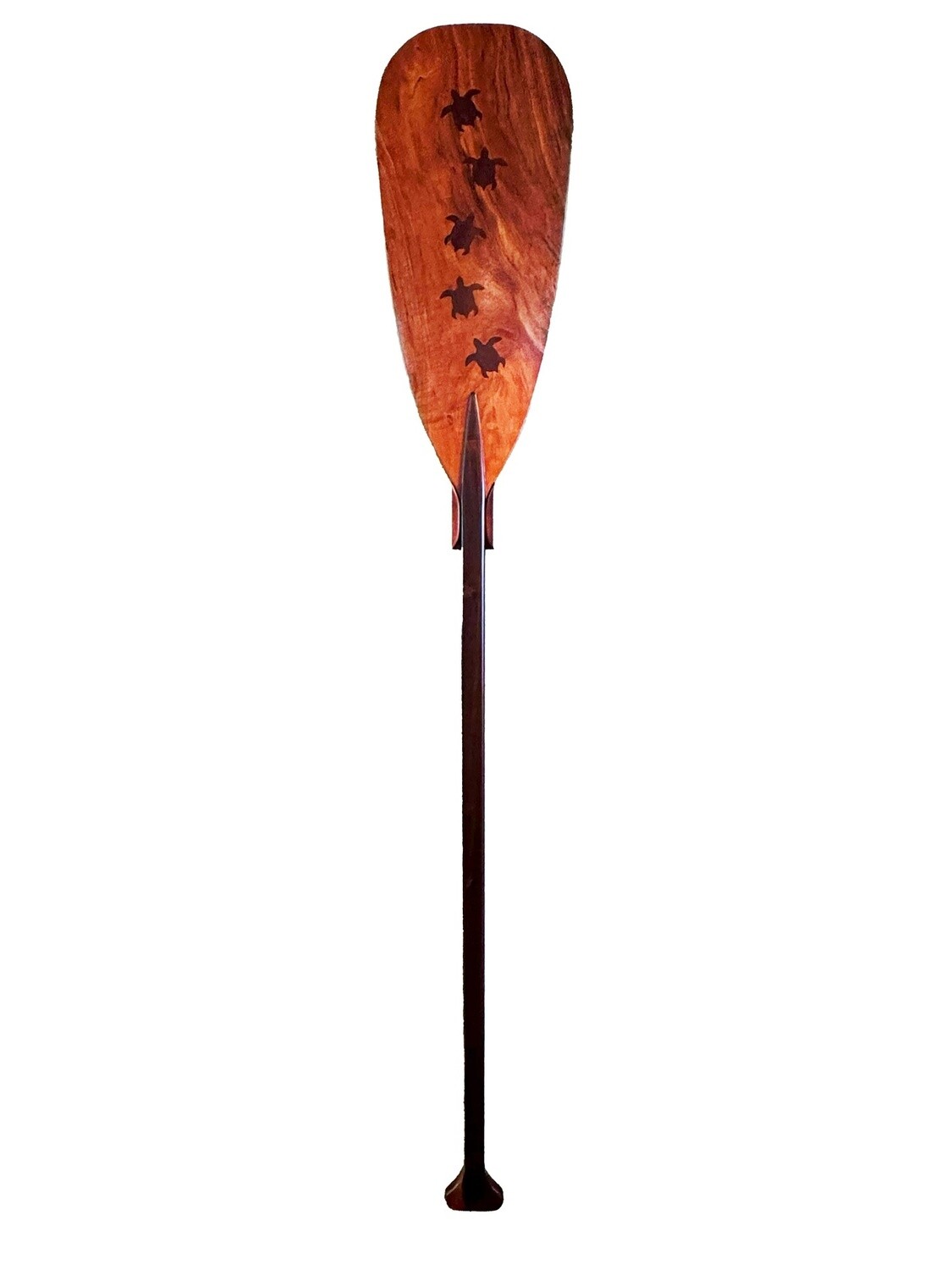 Honu Paddle made with Koa &amp; Milo Wood (Pacific Rosewood)