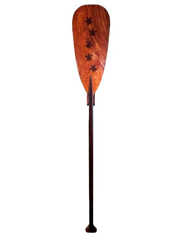 Honu Paddle made with Koa &amp; Milo Wood (Pacific Rosewood)