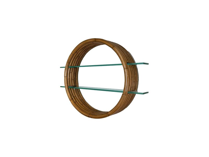 Rattan Round Display Shelf
