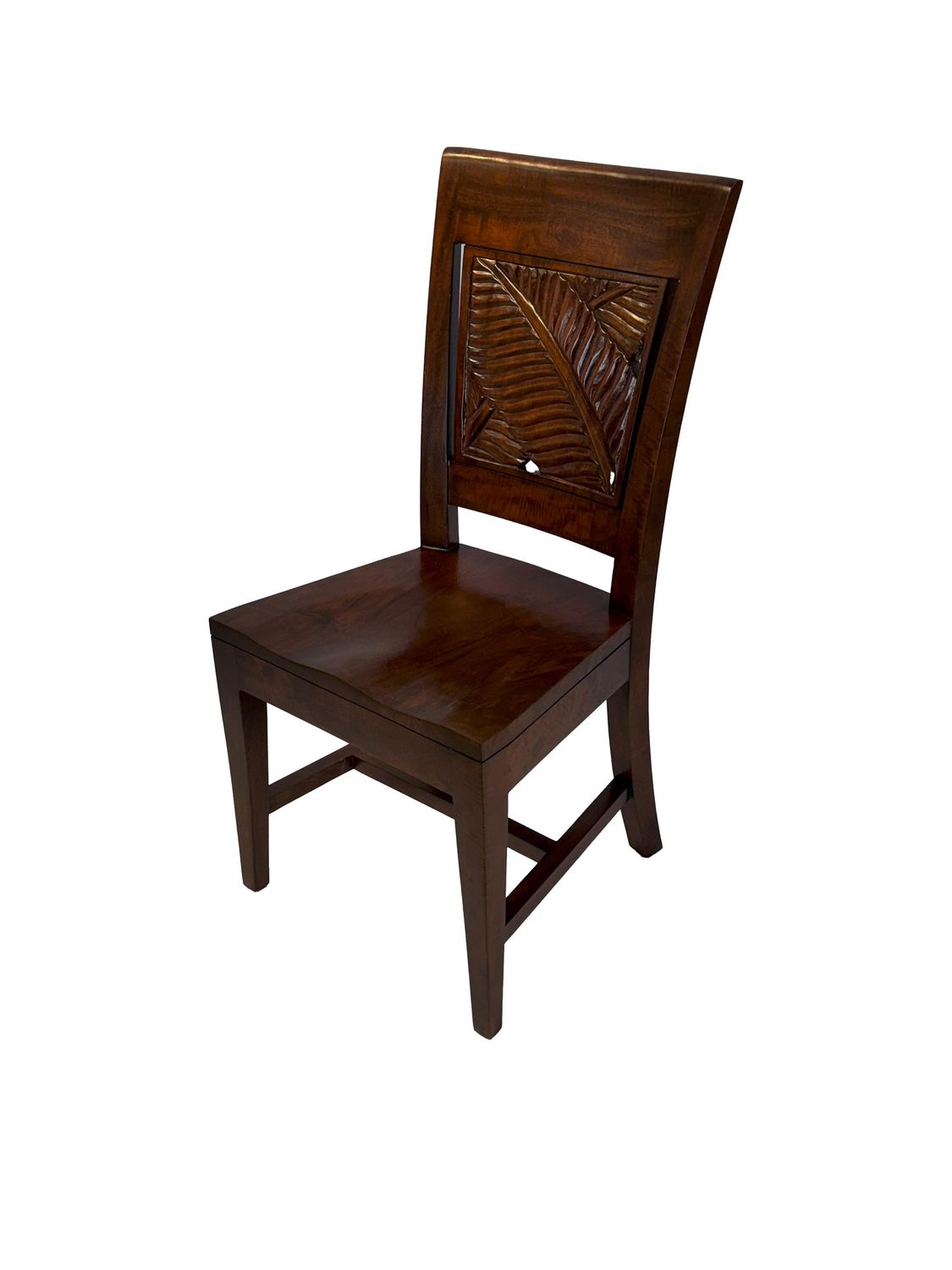 Mango Botanical Dining Chair - Koa Stain, Colour: Contoured Seat