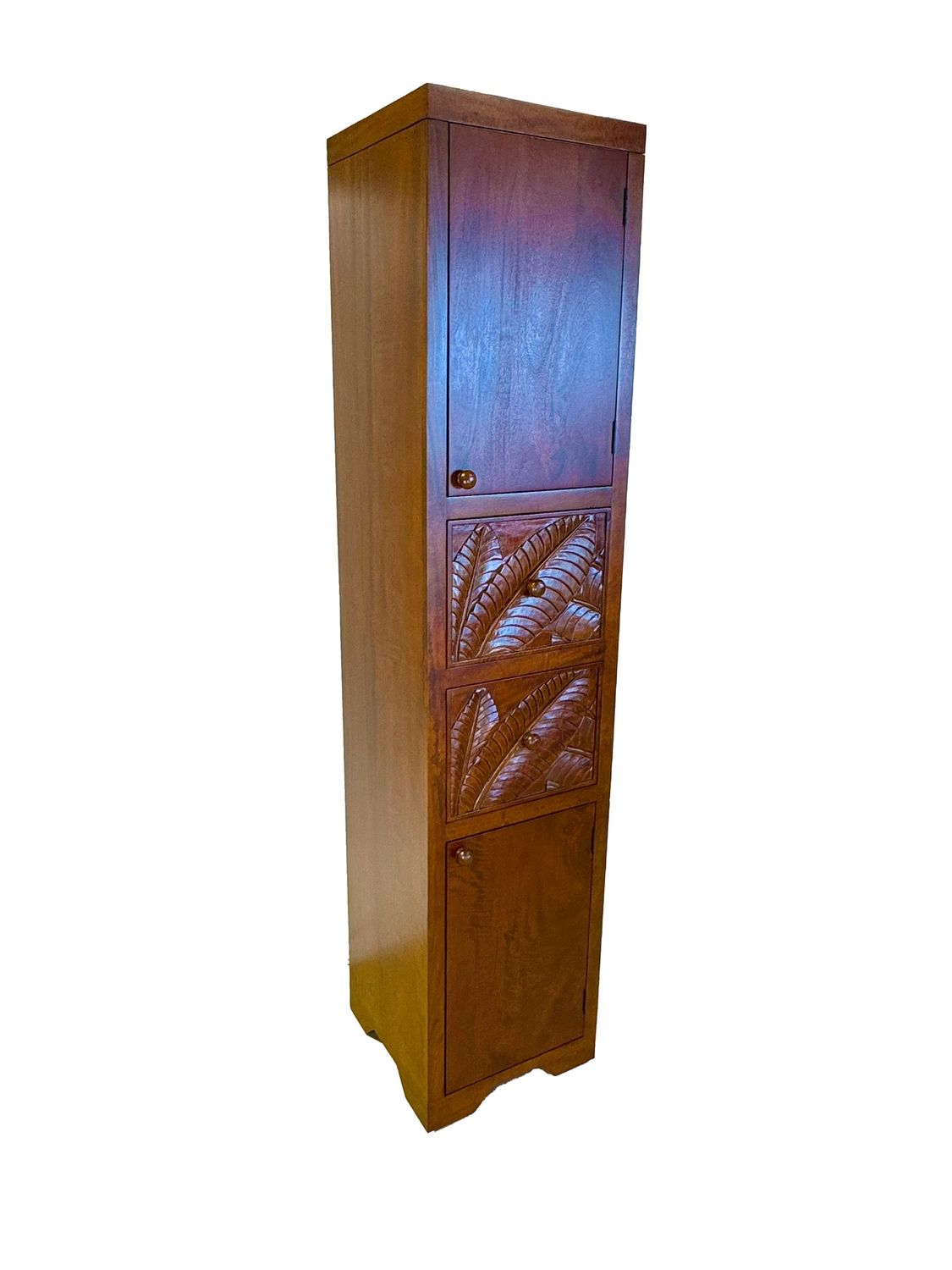 Mango Palm Leaf Linen Cabinet - Koa