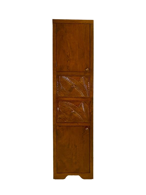 Mango Palm Leaf Linen Cabinet - Koa