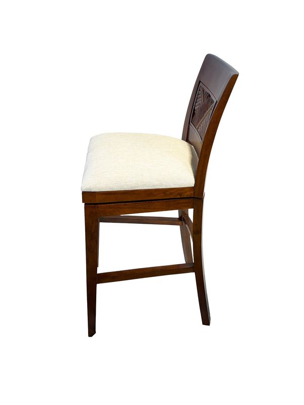 Mango Botanical Swivel Pub Chair w/ Fabric - Koa Stain