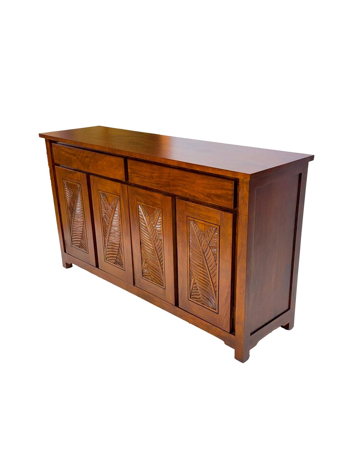 Mango Palm Leaf Botanical Buffet - Koa Stain