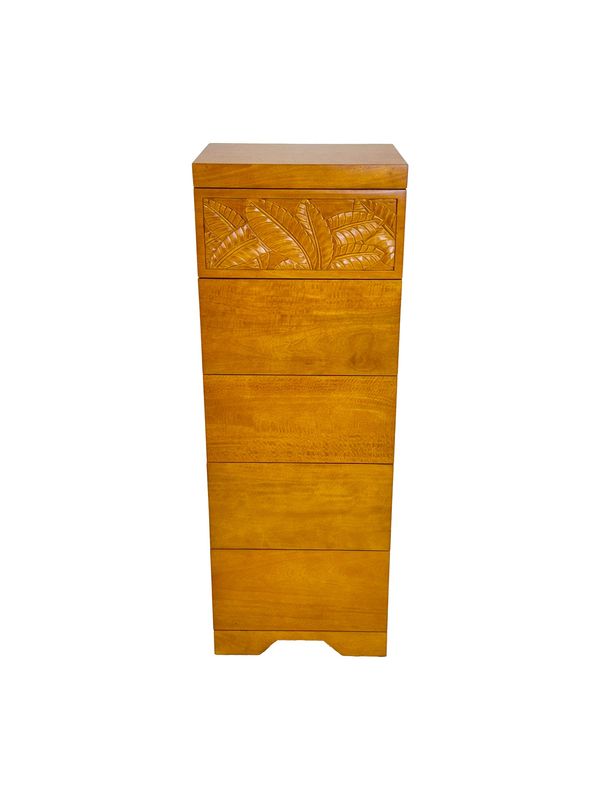 Mango Palm Leaf Lingerie Chest - Papaya stain