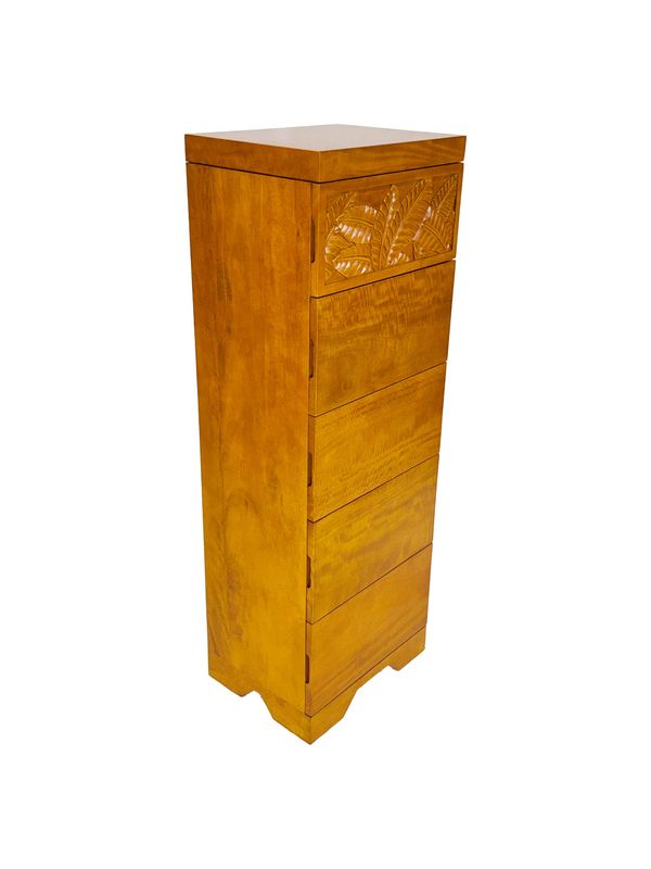 Mango Palm Leaf Lingerie Chest - Papaya stain