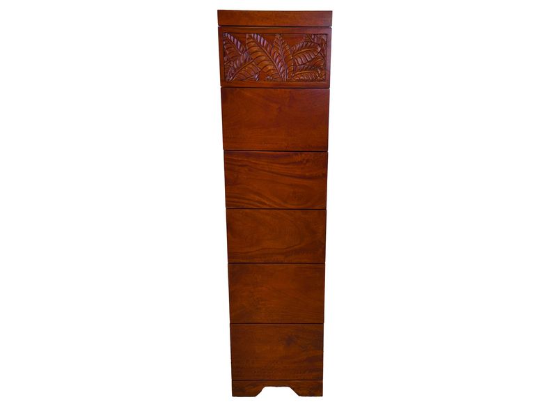 Mango Palm Leaf Lingerie Chest - Koa Stain