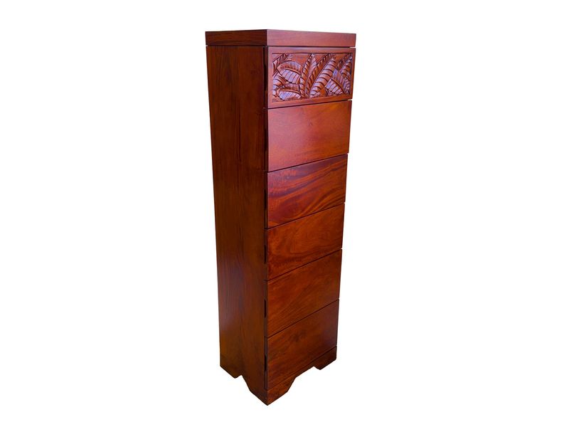 Mango Palm Leaf Lingerie Chest - Koa Stain