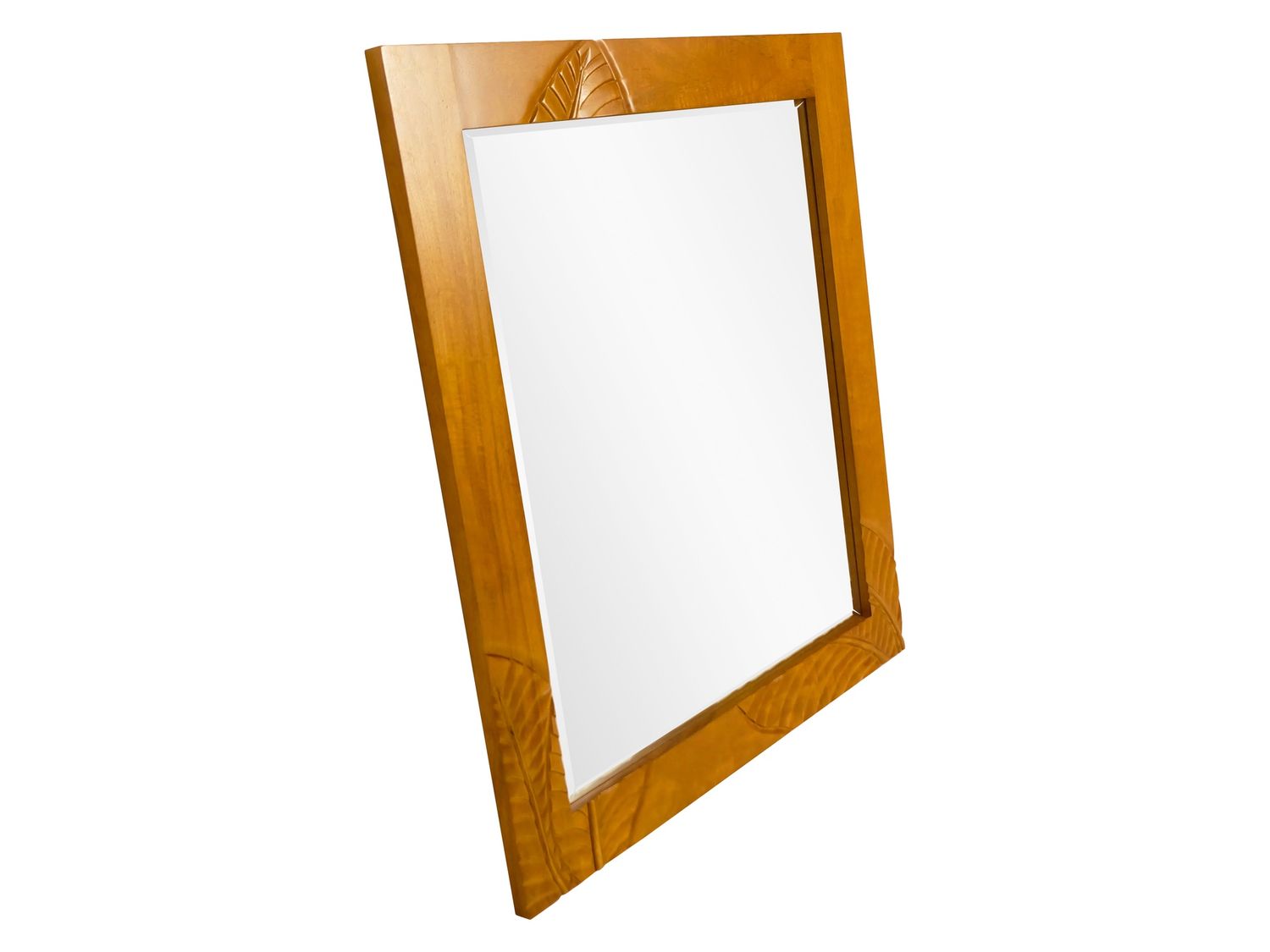 Mango Palm Leaf Mirror - Papaya stain