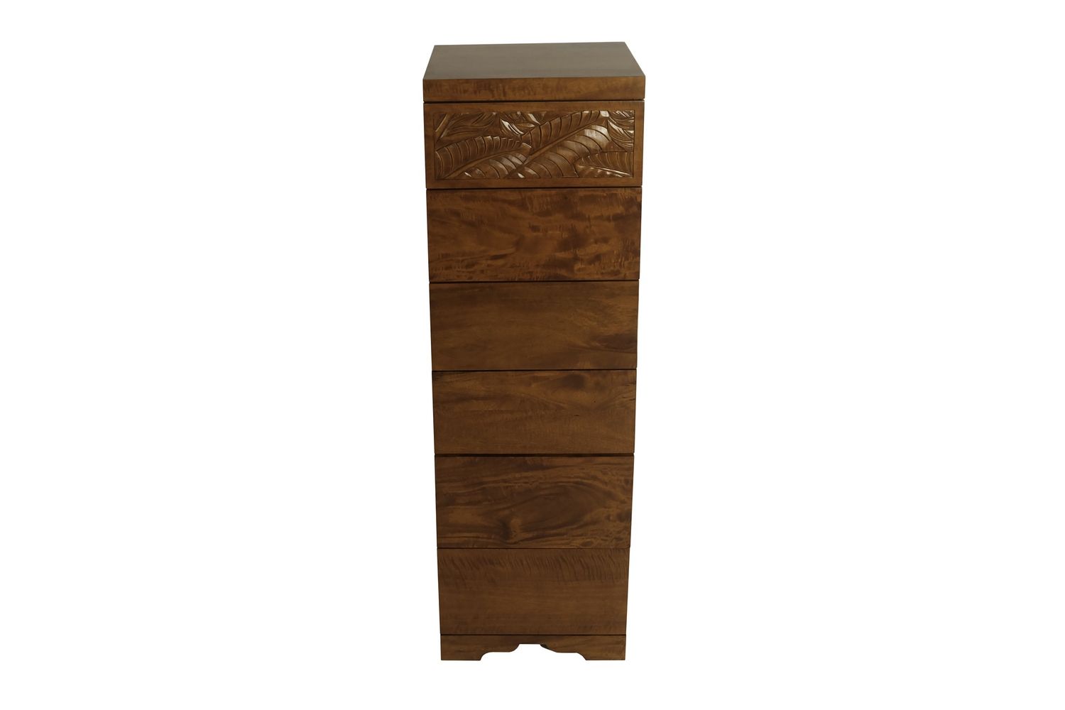 Mango Tropical Leaf Lingerie Chest - Light Koa Stain