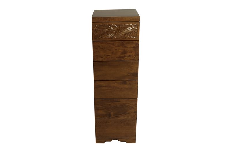 Mango Tropical Leaf Lingerie Chest - Light Koa Stain