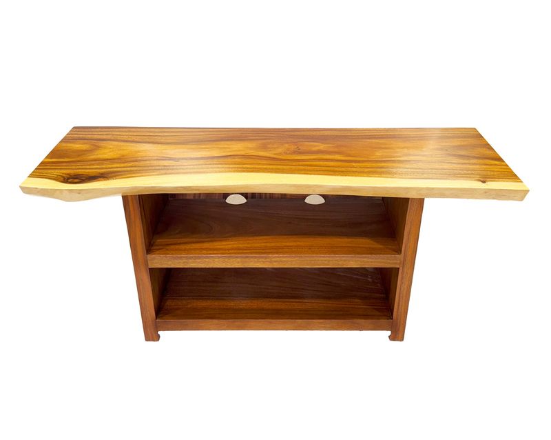 Monkeypod Live Edge Media Stand