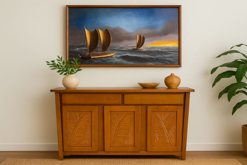 Mango Botanical Buffet 3-Doors - Koa Stain