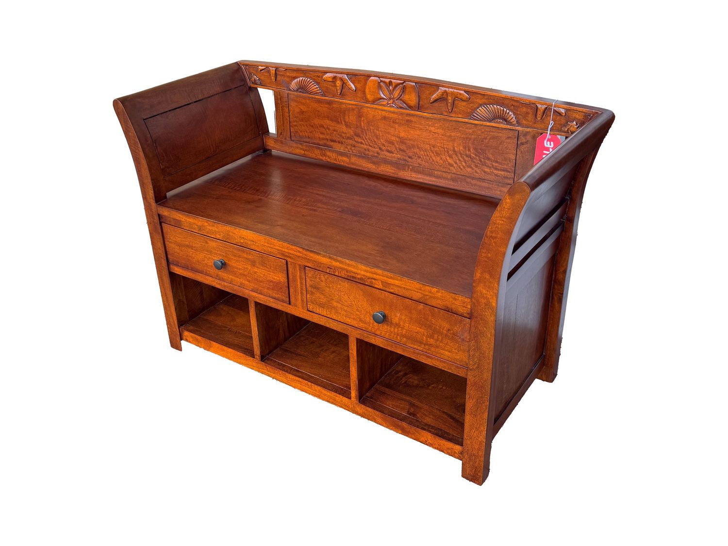 Mango Curved Tidepool Bench - Koa Stain
