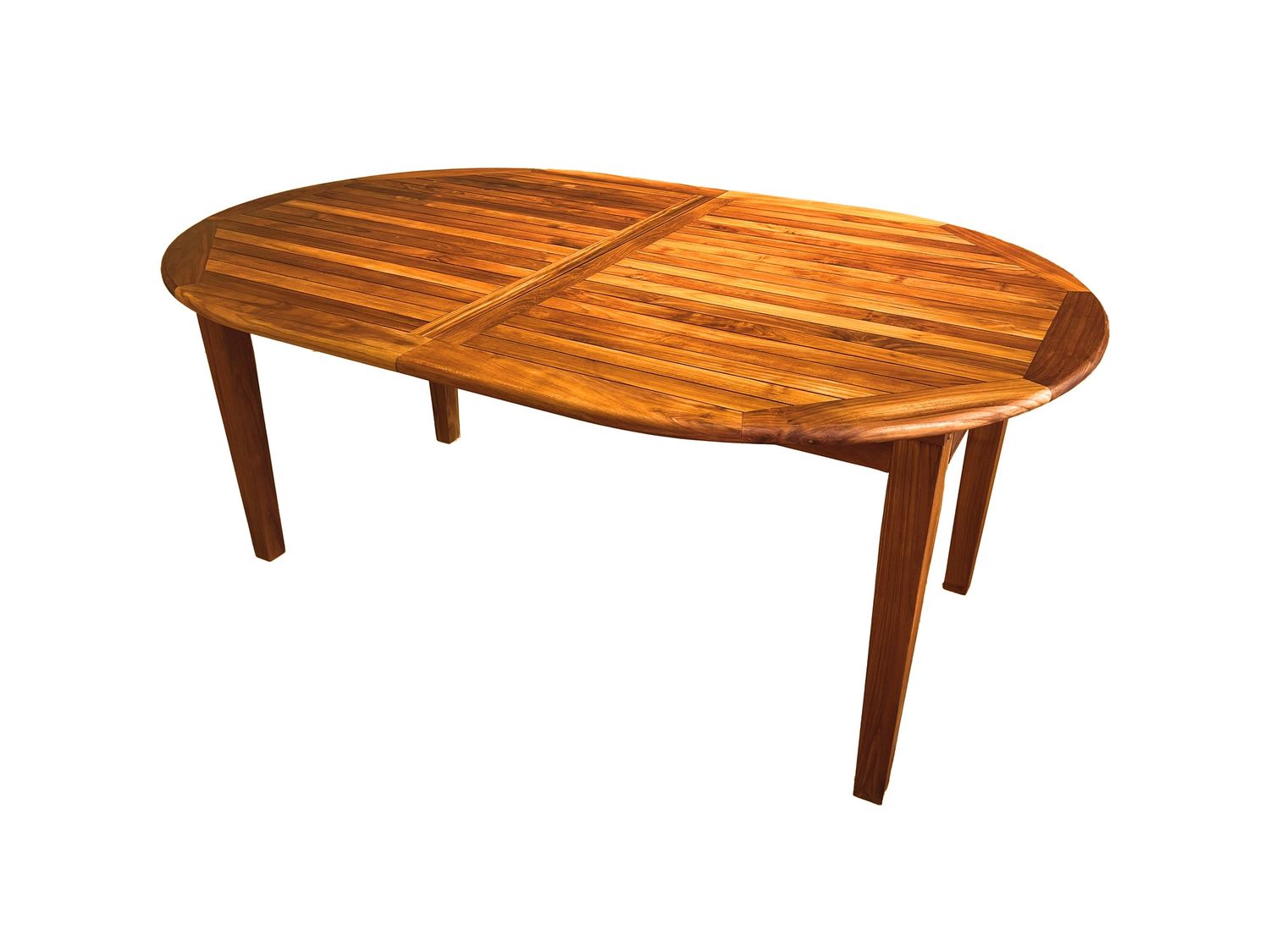 Teak Oval Extendable Table, Size: 6' x 4' Extends to 8'