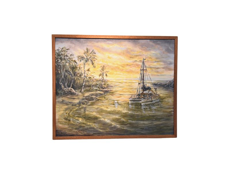 "The Dream" - 22" x 28" Original Oil on Canvas with Mahogany frame