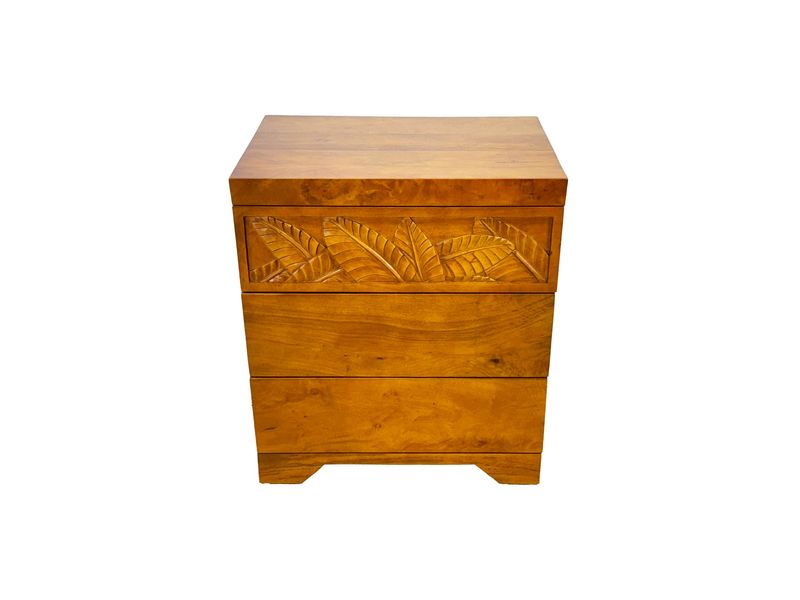 Mango Palm Leaf Nightstand - Papaya stain