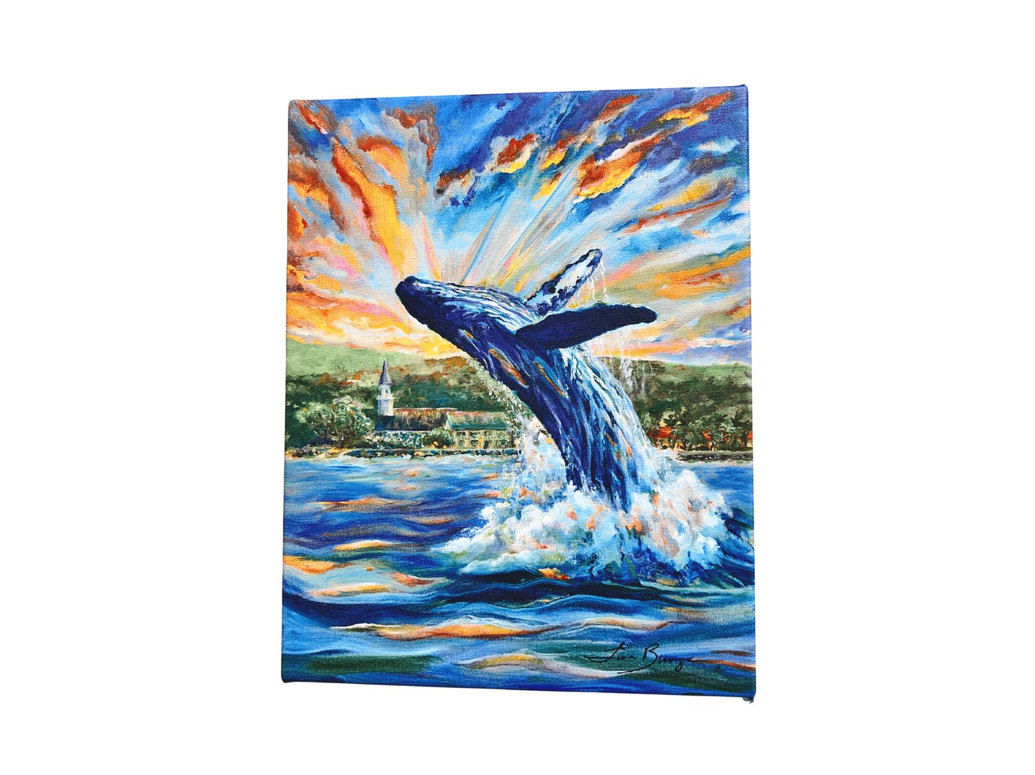 "Good Morning Kona" - 11" x 14" Oil on Giclee canvas