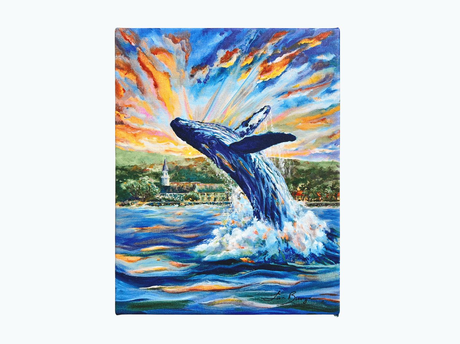 "Good Morning Kona" - 11" x 14" Oil on Giclee canvas