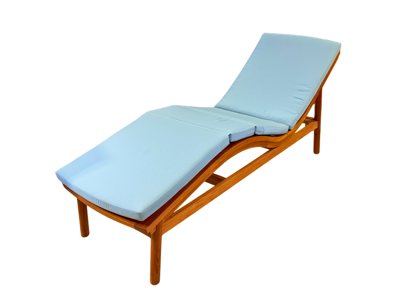 Teak Curved Lounger