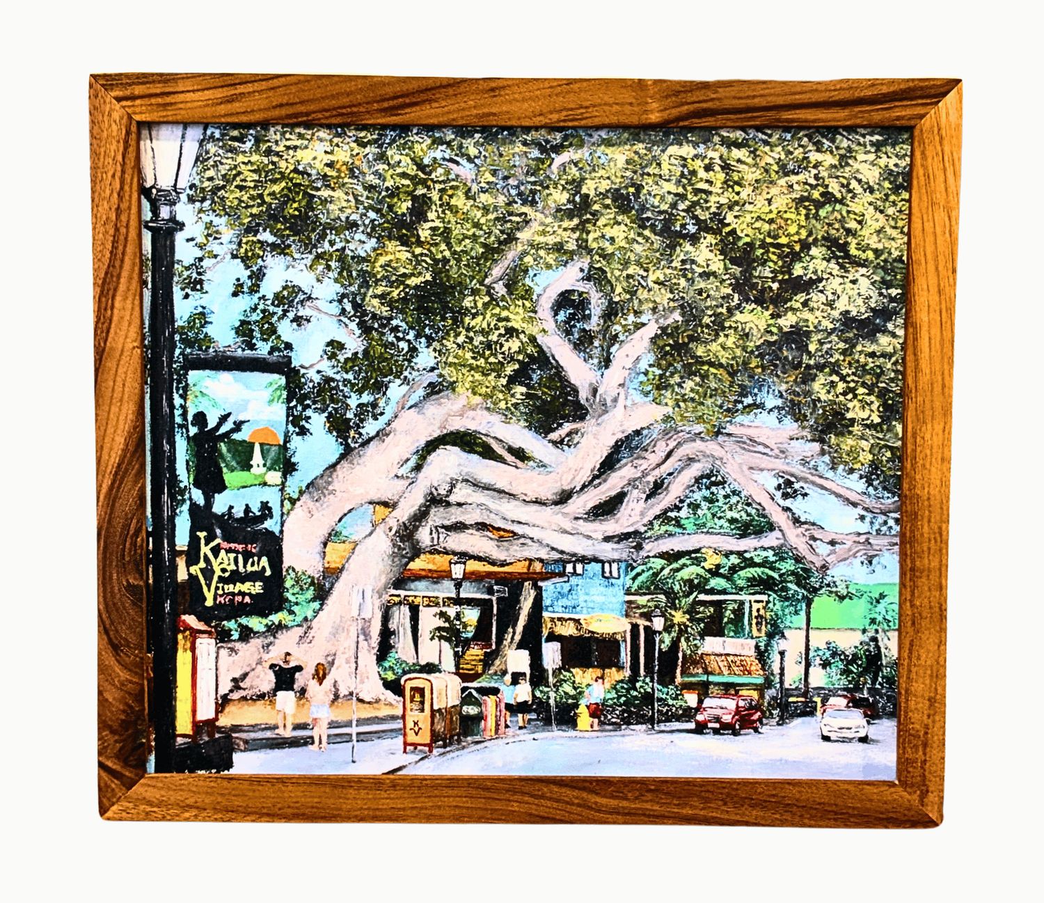 " K Town" - 20" x 17" Giclee With Koa Frame