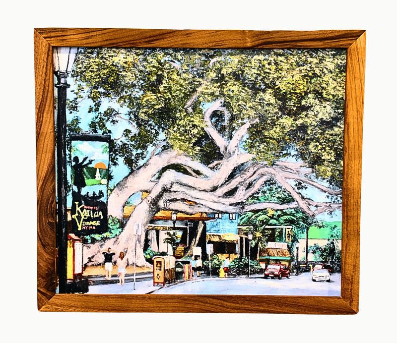 " K Town" - 20" x 17" Giclee With Koa Frame