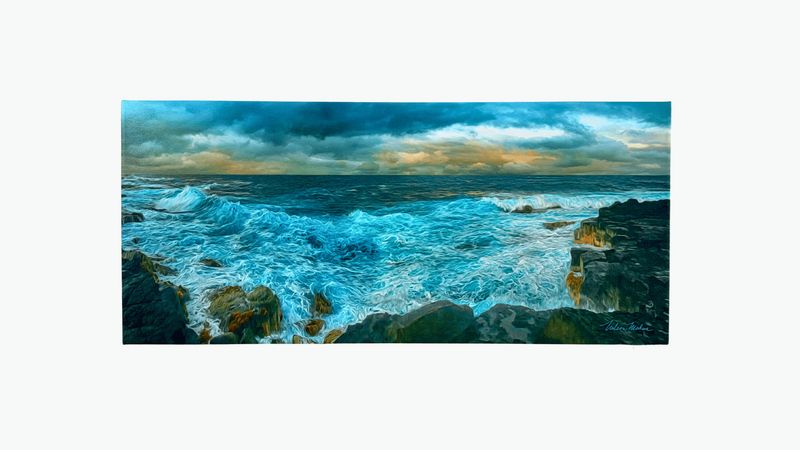 "Approaching Storm" - 36" x 16" Original Digital Art