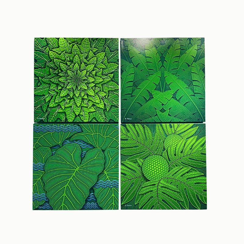"Kinolau" - 49" x 49"  Guadtych Original Digital Art