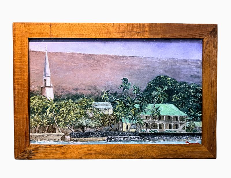 "Heart Of Kona" -23.5" x 16" - Original oil on Canvas with Koa Frame