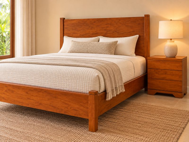Mango Honua Platform Bed | Papaya stain