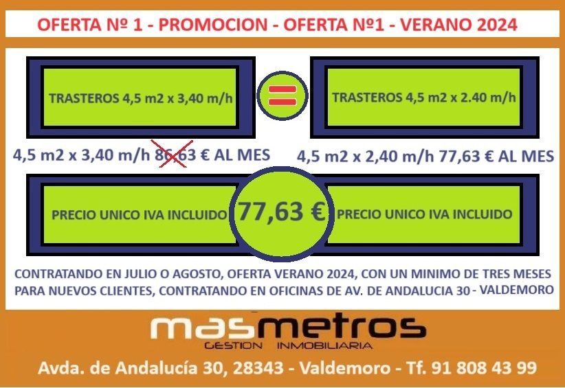 OFERTA N.º 1 -  VERANO 2024 (JULIO Y AGOSTO)