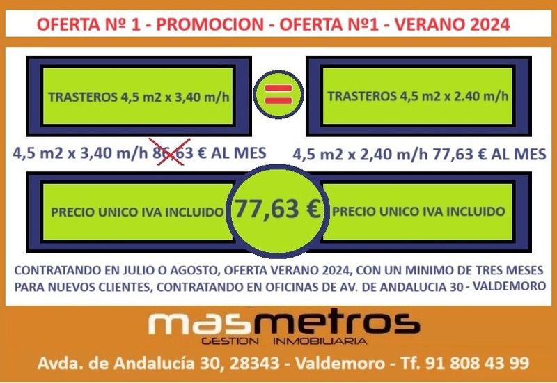 OFERTA N.º 1 -  VERANO 2024 (JULIO Y AGOSTO)