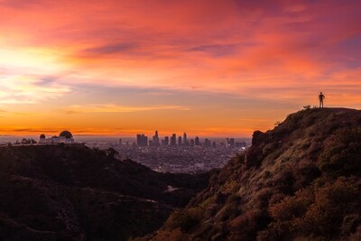 Colourful sunrise in Griffith Park