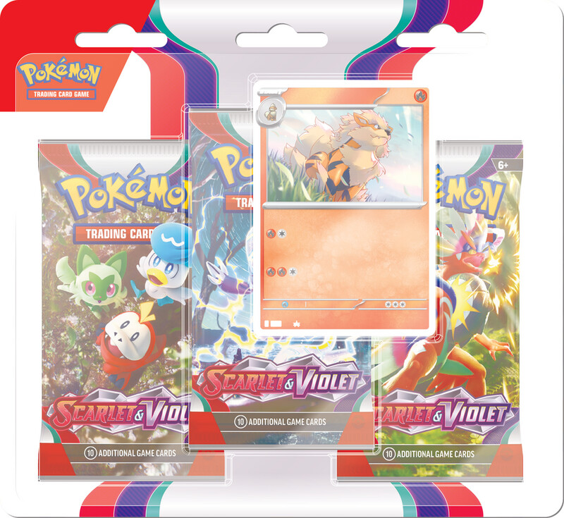 POKEMON SV1 SCARLET AND VIOLET 3PK BLISTER- ARCANINE