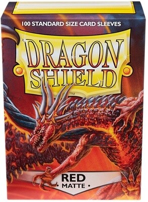 DRAGON SHIELD SLEEVES MATTE RED 100CT