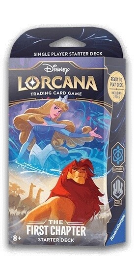 DISNEY LORCANA THE FIRST CHAPTER STARTER DECK - SAPPHIRE/ STEEL