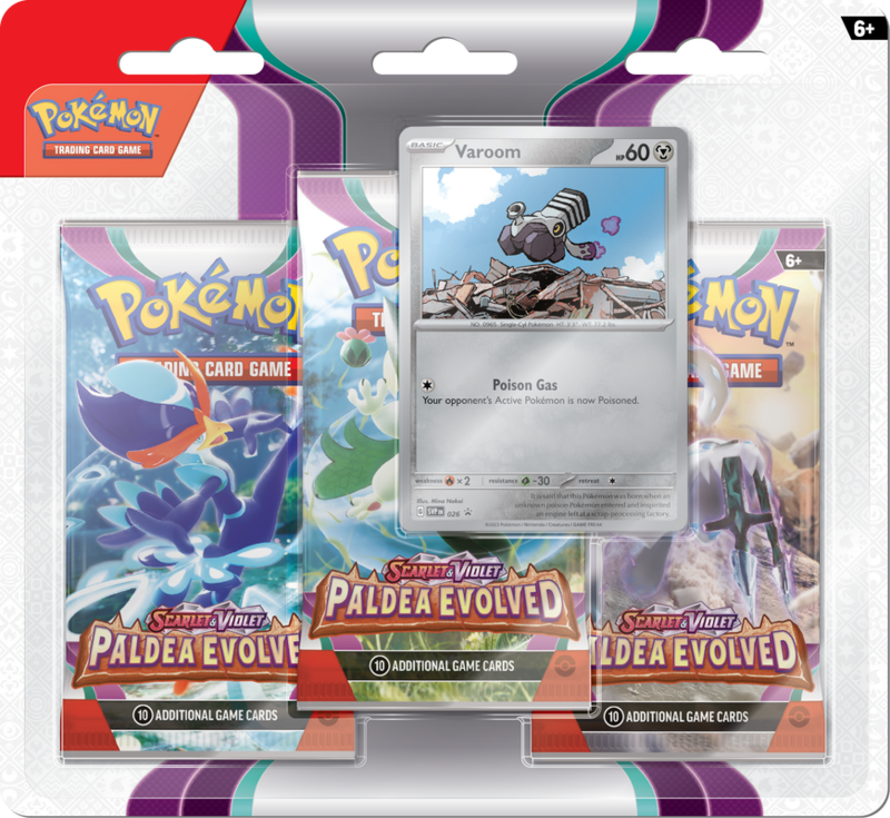 POKEMON SV2 PALDEA EVOLVED 3PK BLISTER- VAROOM