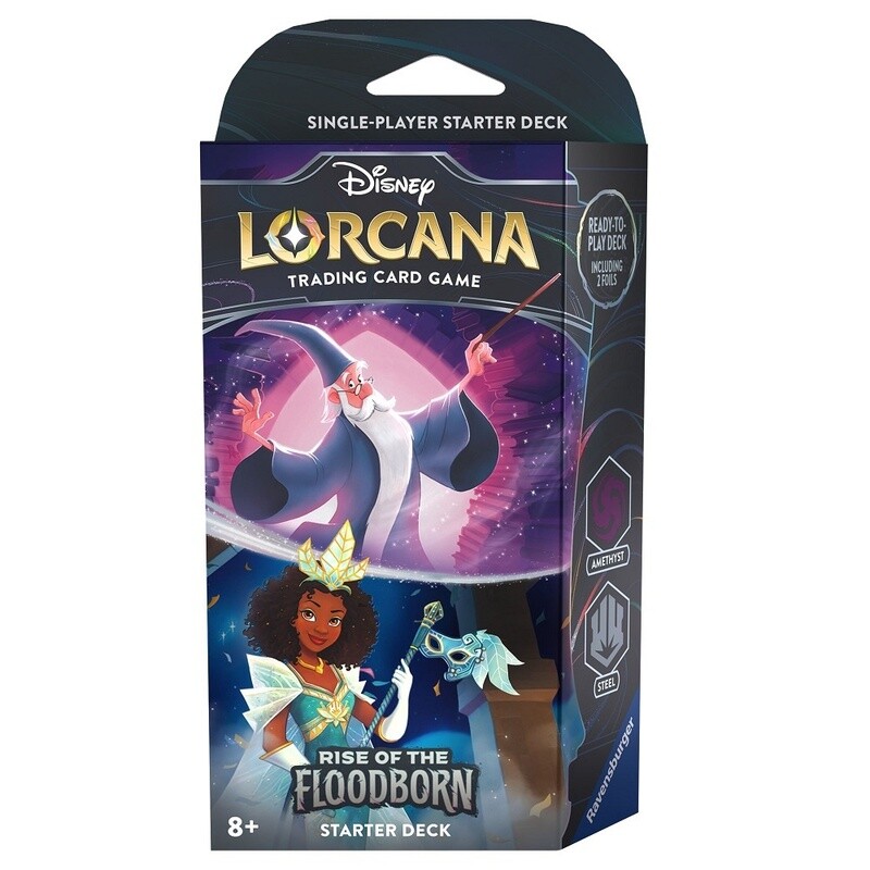 DISNEY LORCANA RISE O/T FLOODBORN STARTER DECK - AMETHYST/STEEL