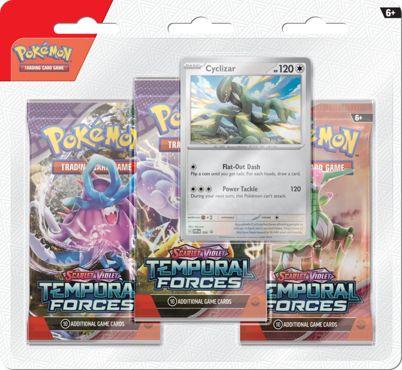 POKEMON SV5 TEMPORAL FORCES 3PK BLISTER - CYCLIZAR