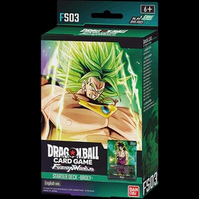 (PRE-ORDER) DBS FUSION WORLD STARTER DECK 3 - BROLY (SECOND WAVE)