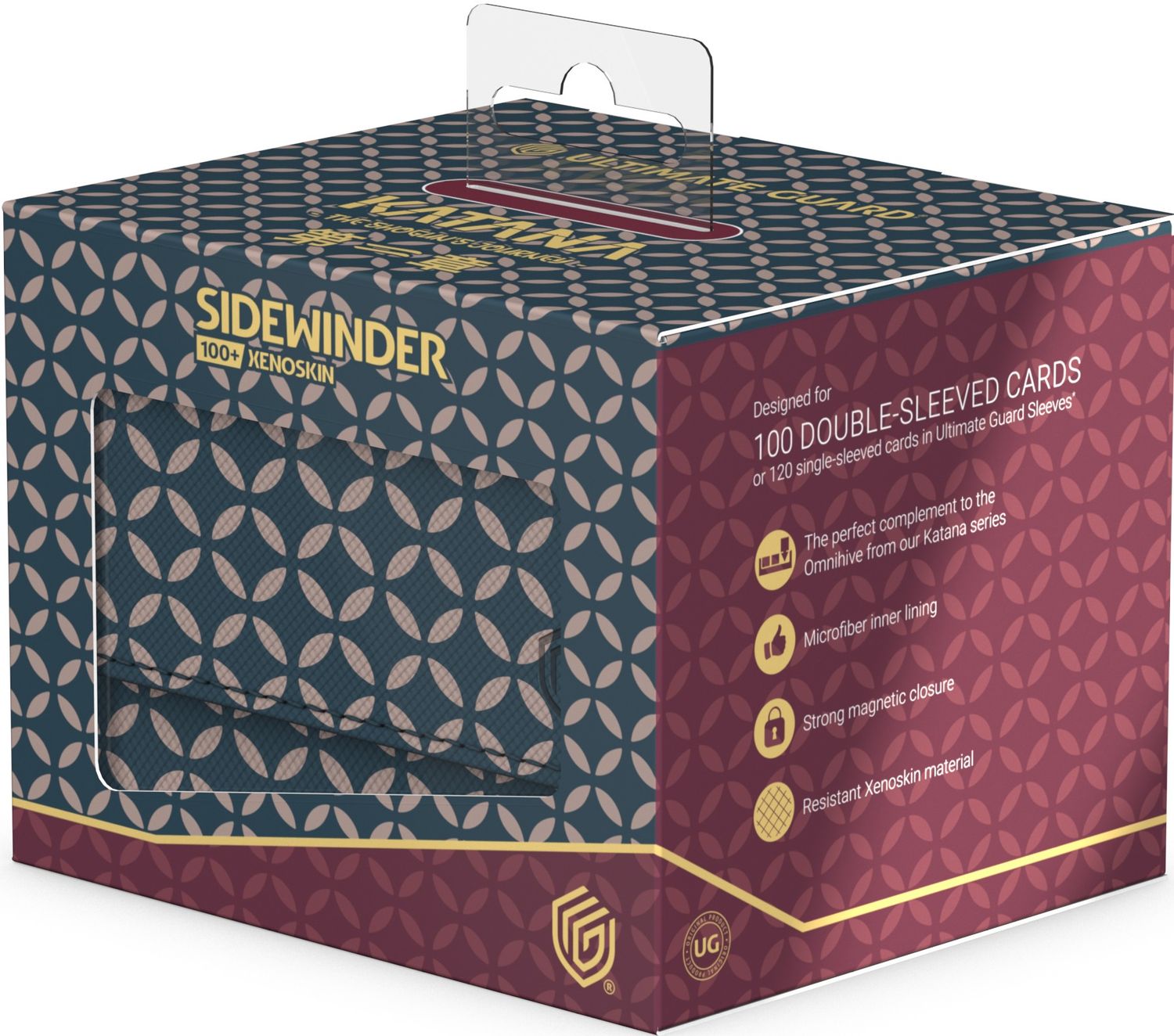 UG DECK CASE SIDEWINDER 100+ SHOGUN&#39;S JOURNEY II SHIPPOU (BLUE/DARK RED)