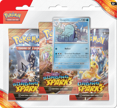 POKEMON SV8 SURGING SPARKS 3PK BLISTER - QUAGSIRE