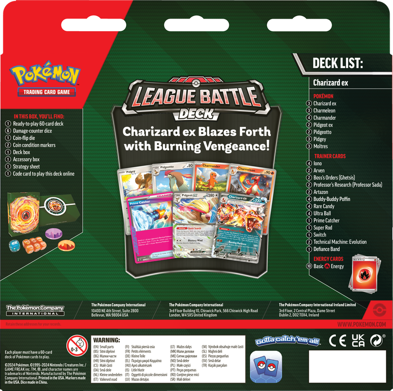 POKEMON LEAGUE BATTLE DECK CHARIZARD EX