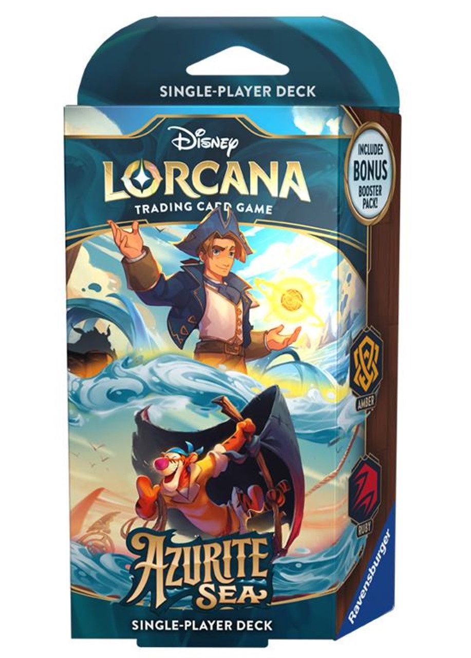 DISNEY LORCANA AZURITE SEA STARTER DISPLAY - AMBER &amp; RUBY