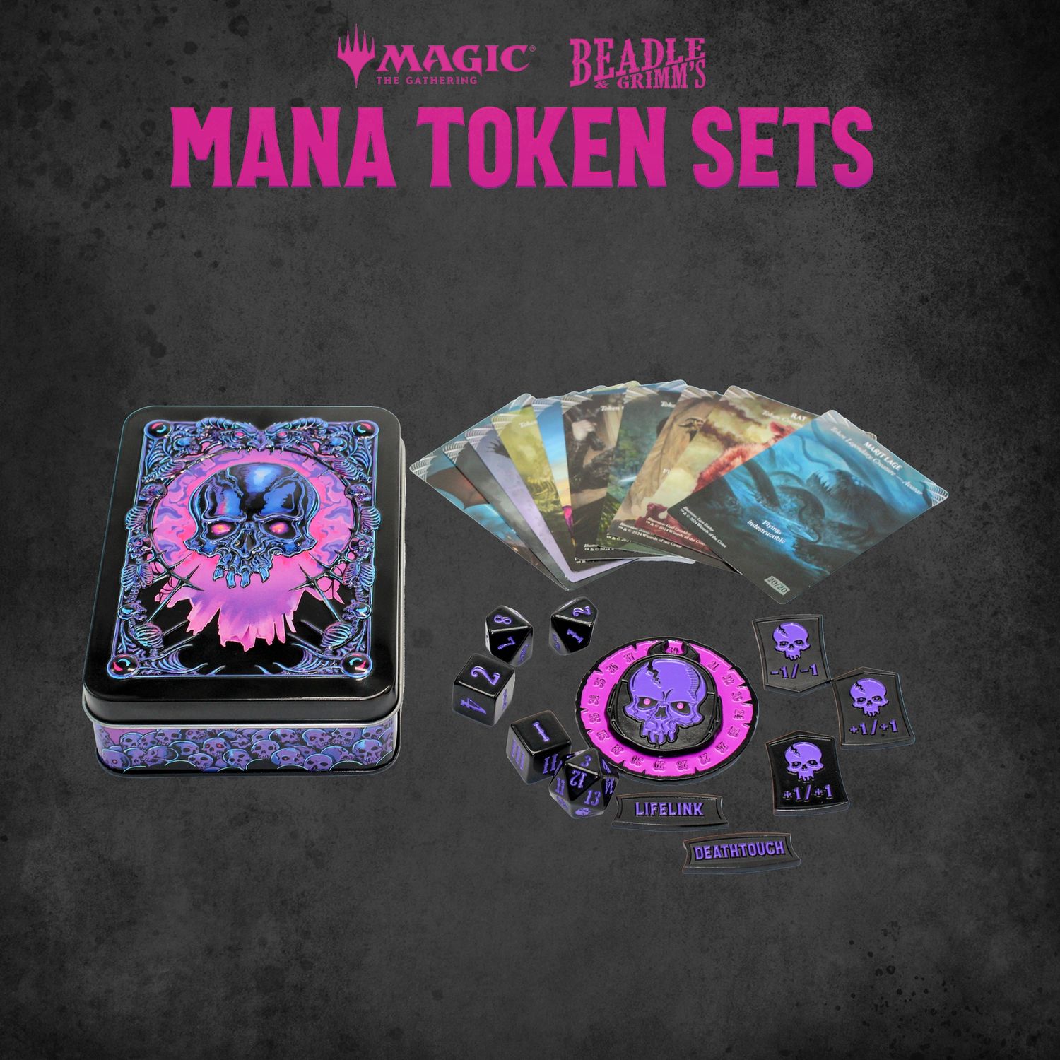 BEADLE &amp; GRIMM&#39;S MTG MANA TOKEN SET BLACK