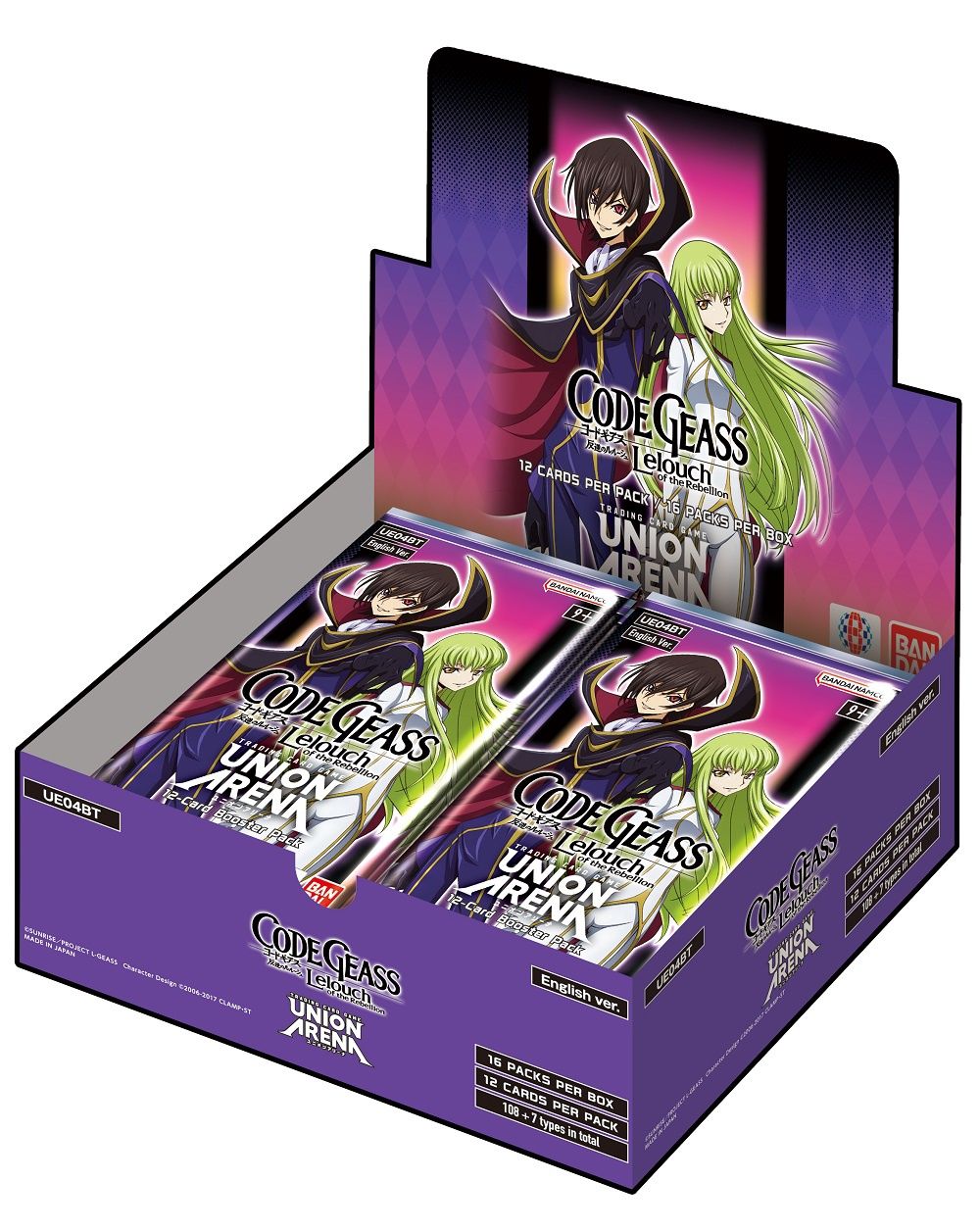 UNION ARENA CODE GEASS LELOUCH OF THE REBELLION BOOSTER BOX